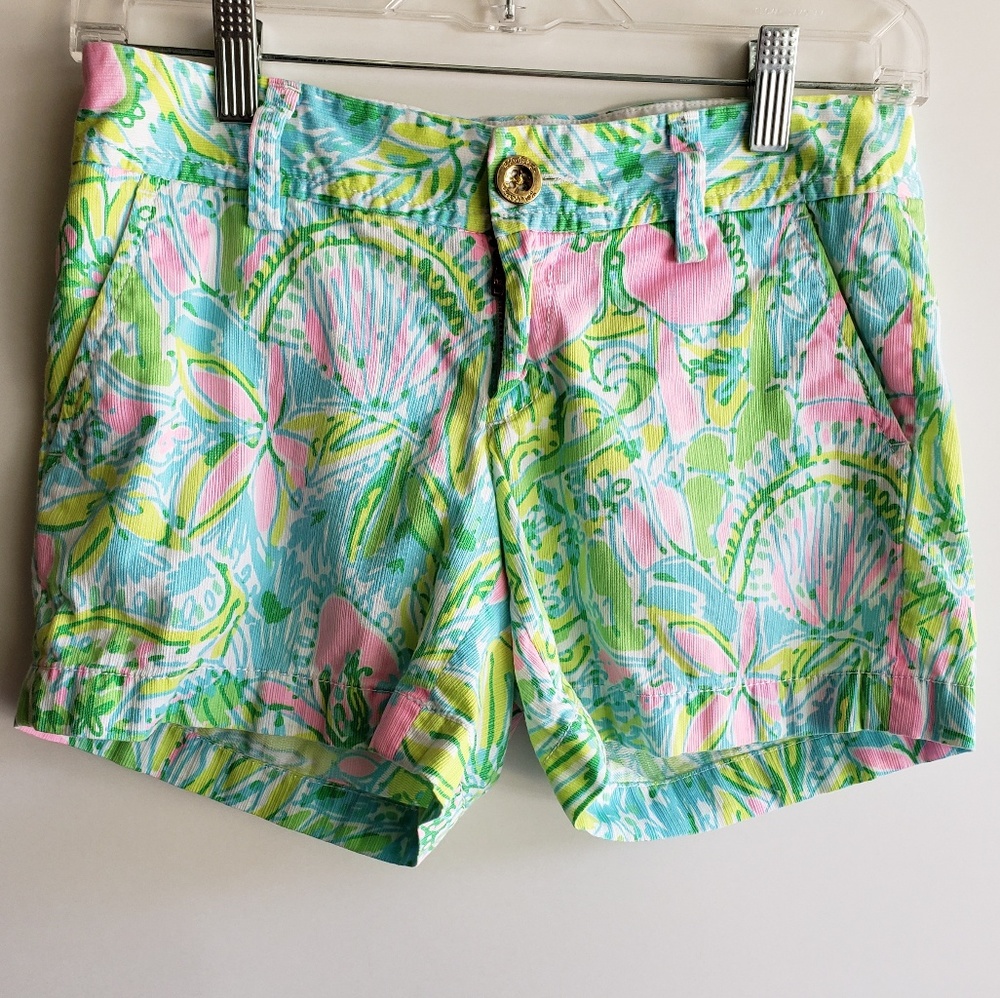 Lily Pulitzer Callahan Shorts Size 00 Preppy Resort Vacation